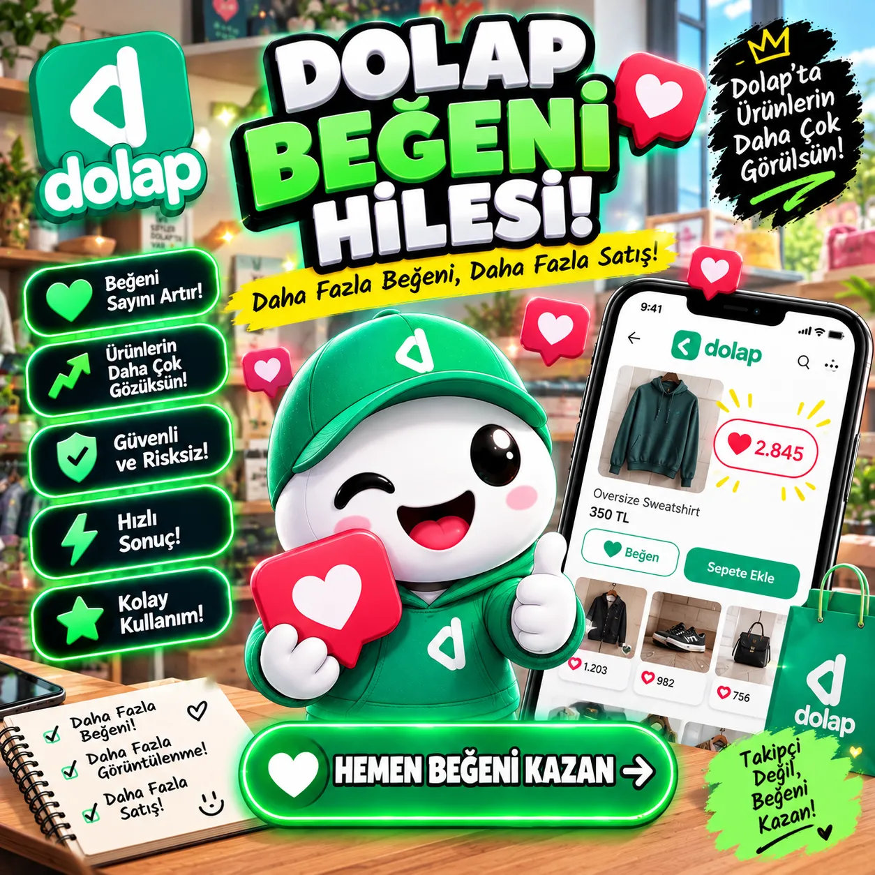 Dolap Ücretsiz Beğeni
