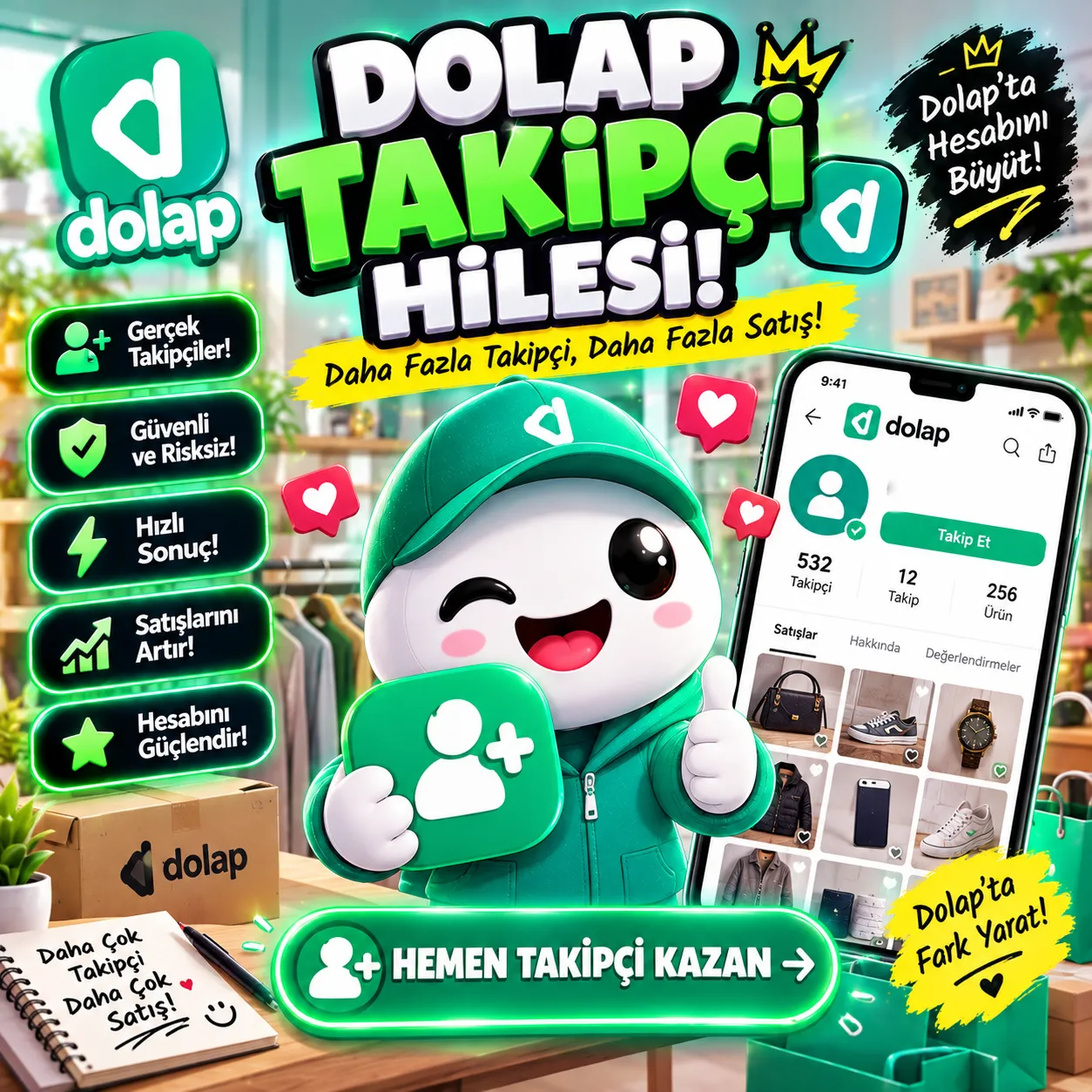 Dolap Ücretsiz Takipçi