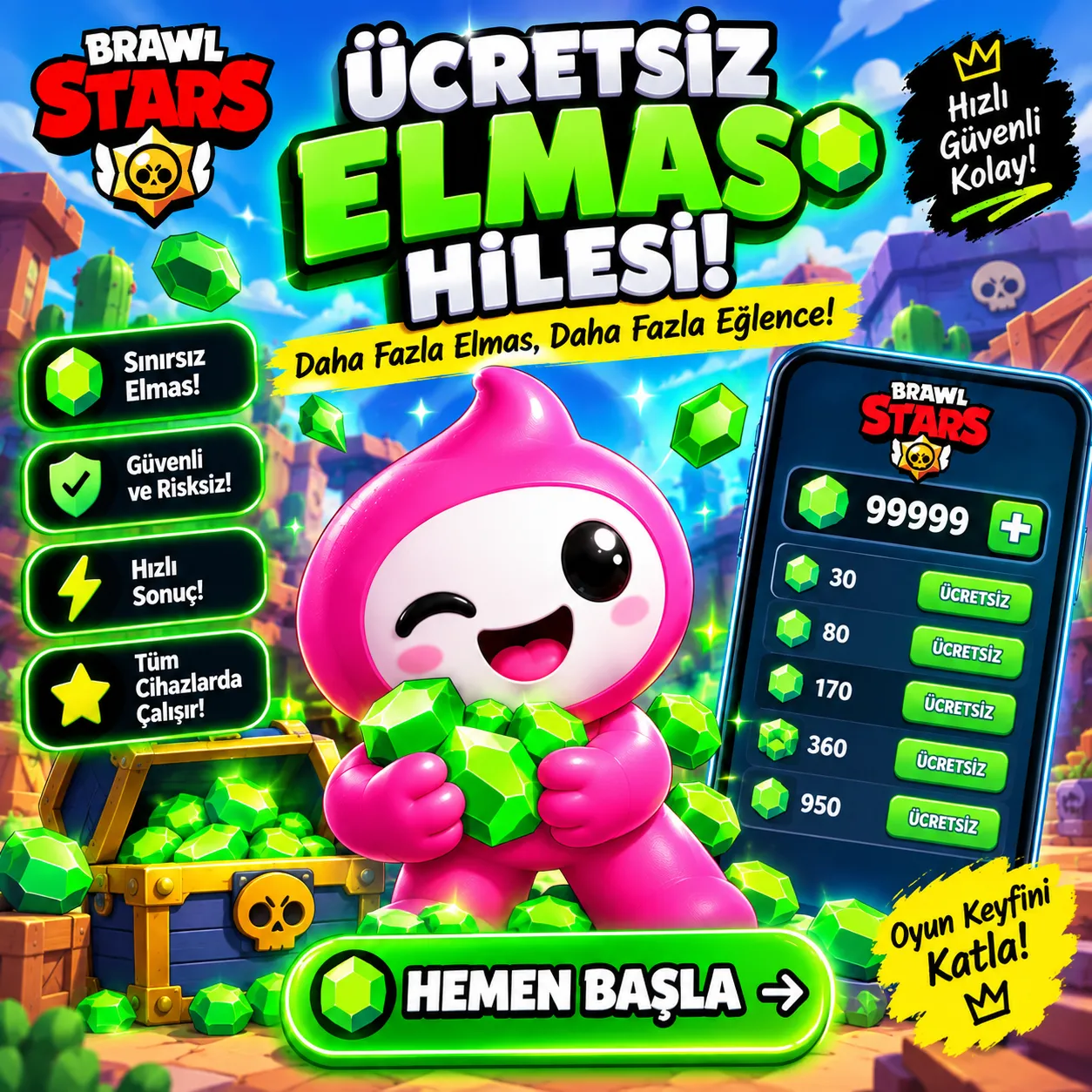 Brawl Stars Ücretsiz Elmas