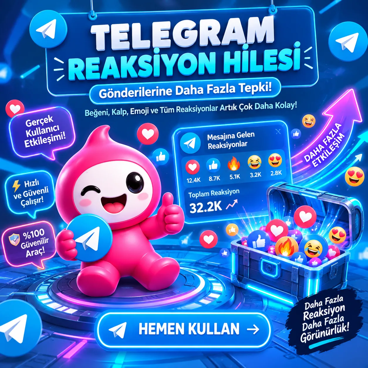 Telegram Reaksiyon Hilesi
