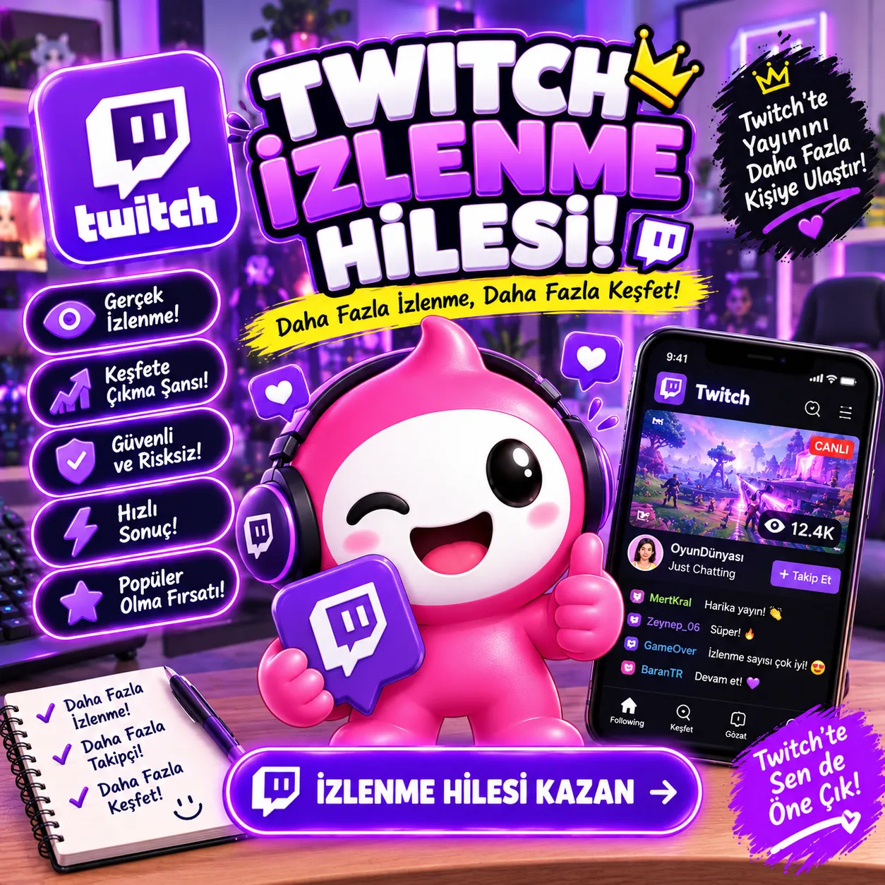Twitch Ücretsiz İzlenme